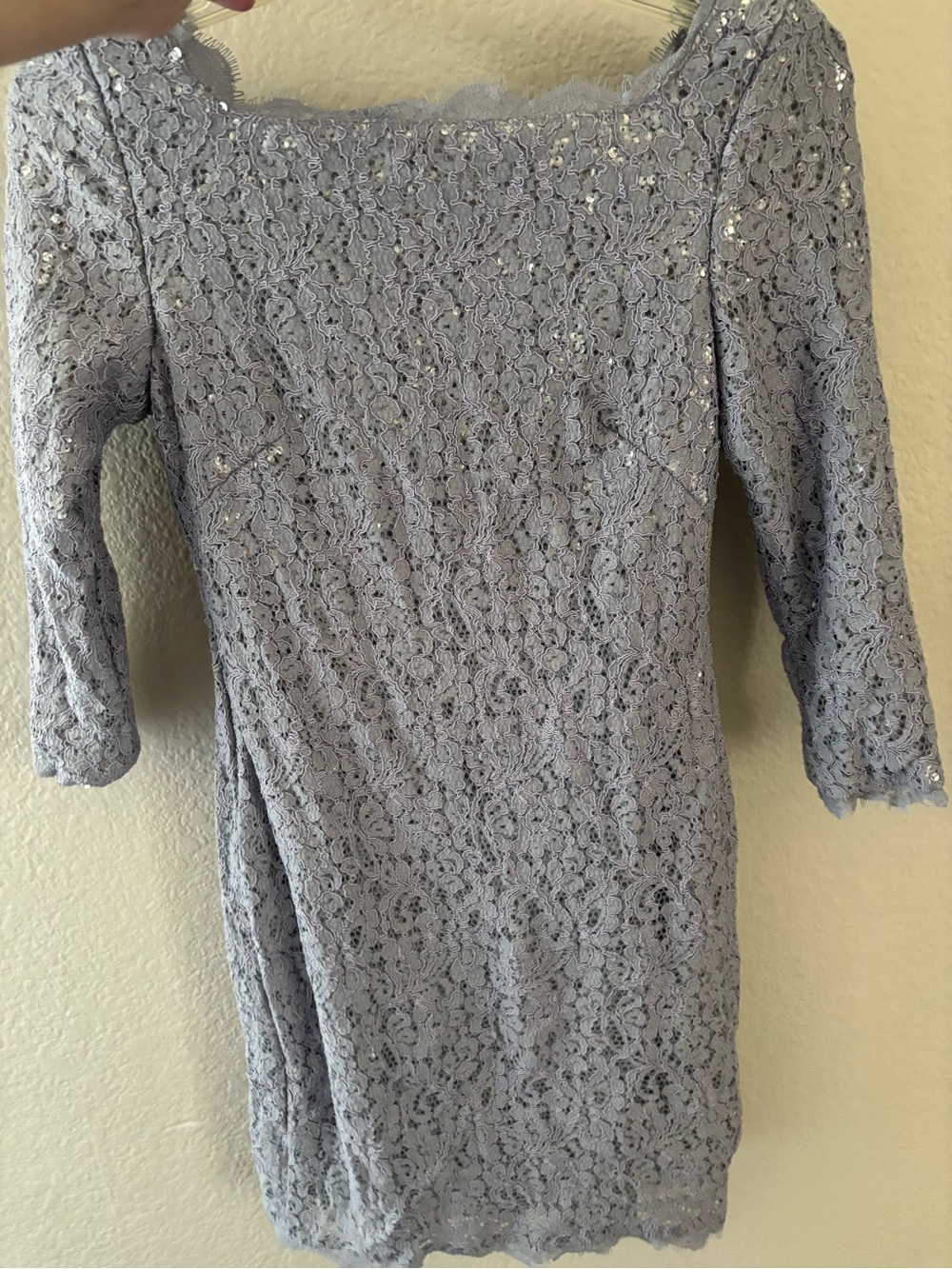 Adrianna Papell blue Lace Midi Dress